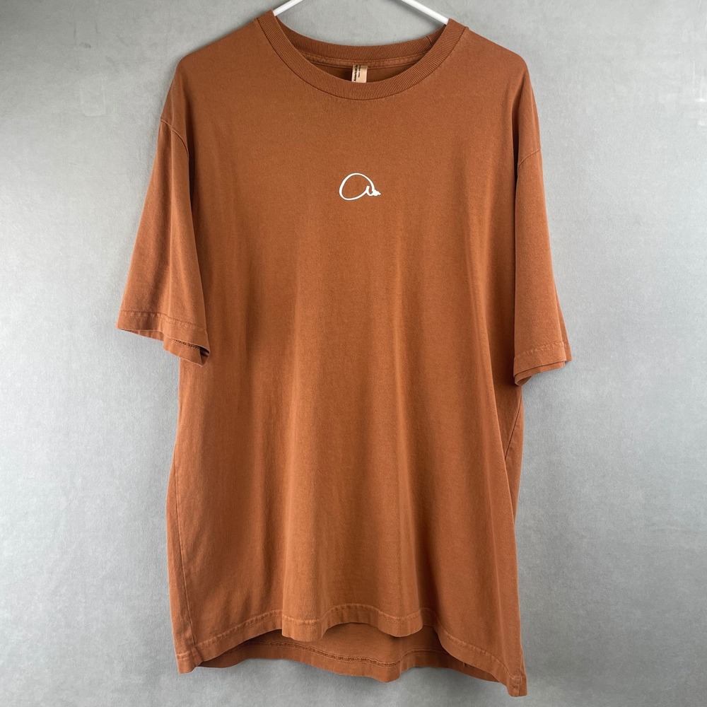 American Apparel Graphic T Shirt Brown Cotton‎ Heavy Jersey Collection M Custom